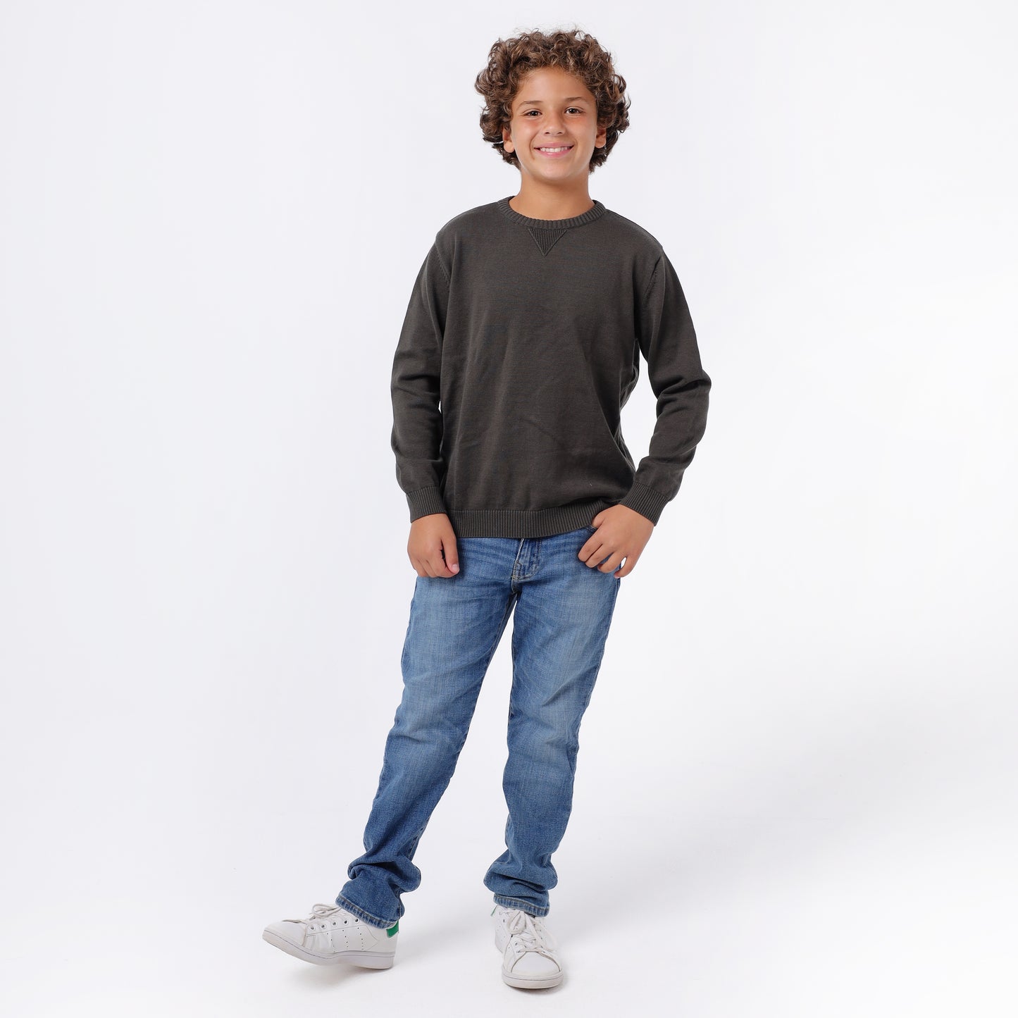 Boys Crew Neck Knit Sweater