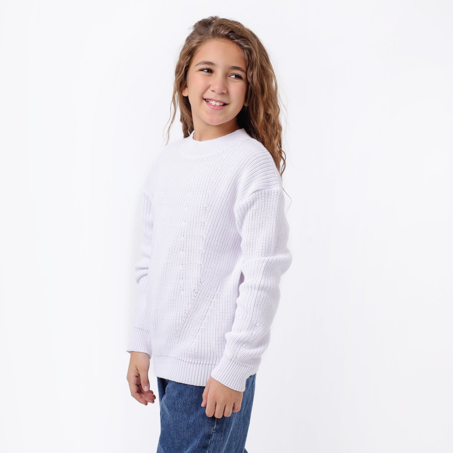 Girls Crew Neck Knit Sweater