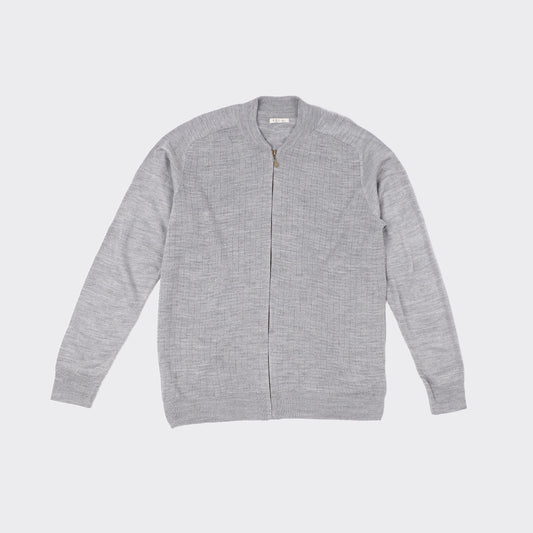 Mens Zip-up Knit Sweater