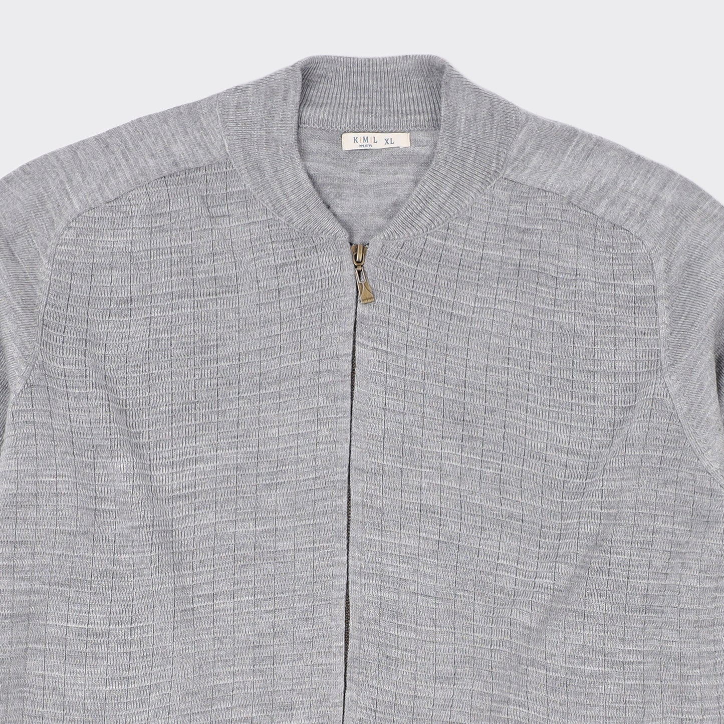 Mens Zip-up Knit Sweater
