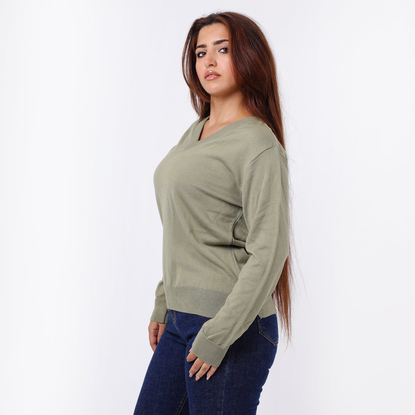 Women’s V-Neck Knitted Sweater