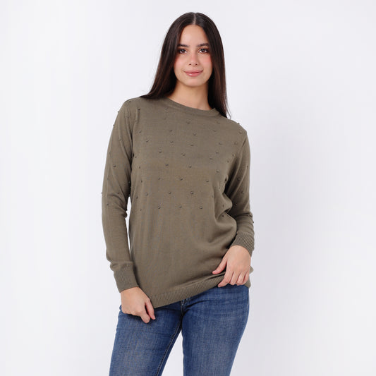 Women's  Crew Neck Knit Sweater