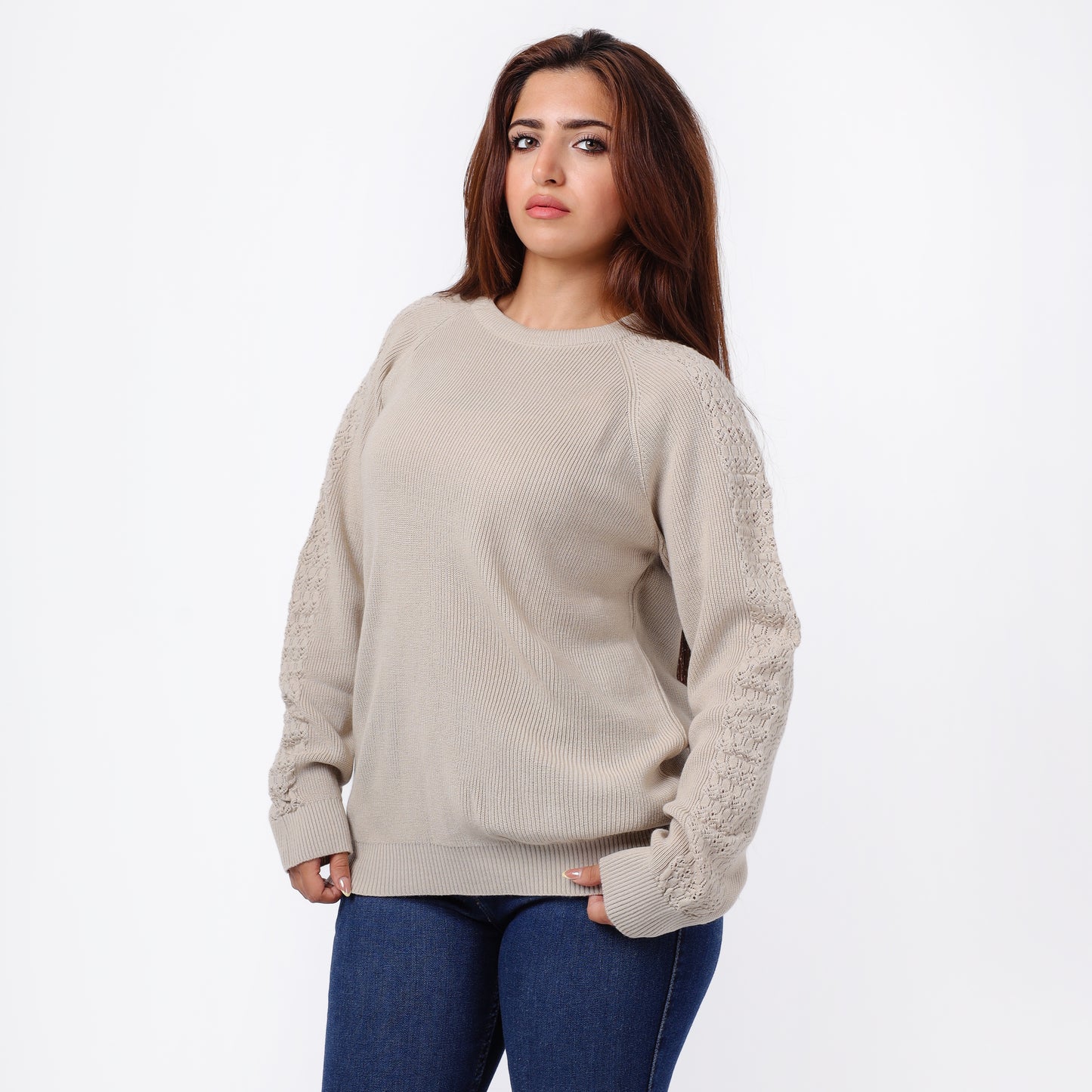 Women’s  Crew Neck Knitted Sweater