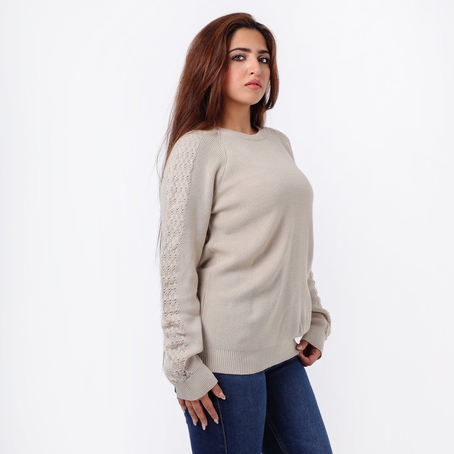 Women’s  Crew Neck Knitted Sweater