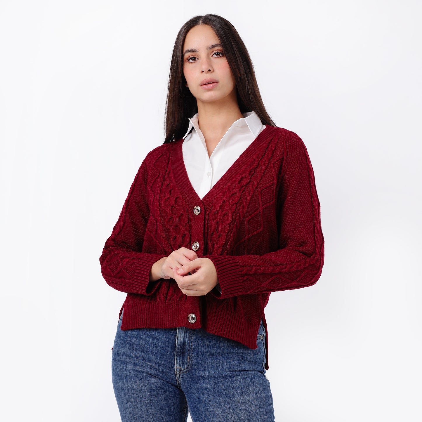 Women's Oversized Button Up Knit Cardigan