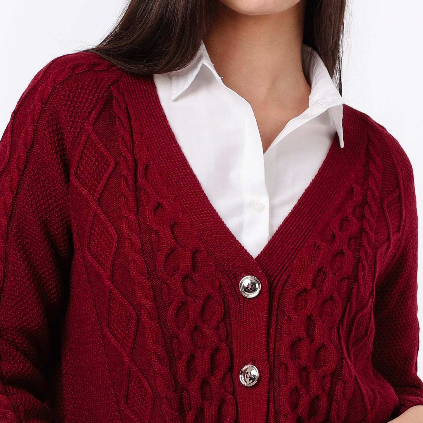 Women's Oversized Button Up Knit Cardigan