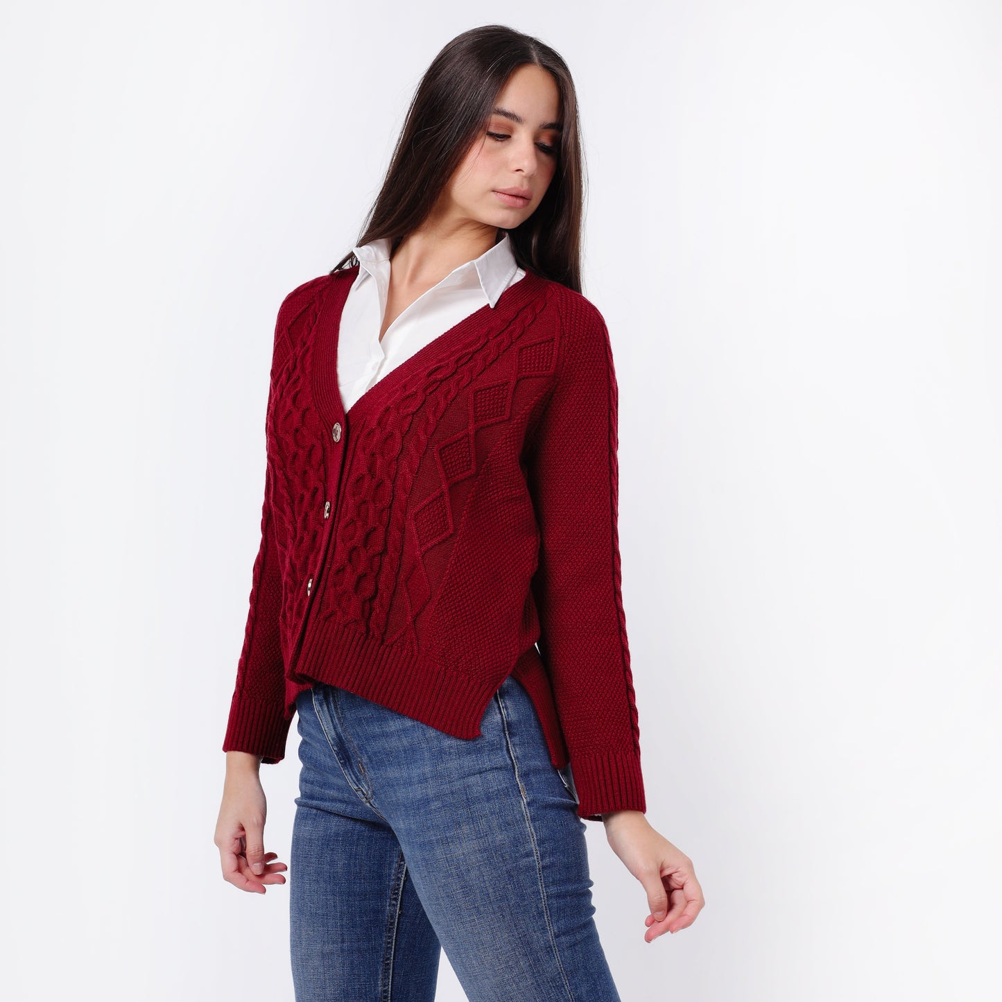 Women's Oversized Button Up Knit Cardigan