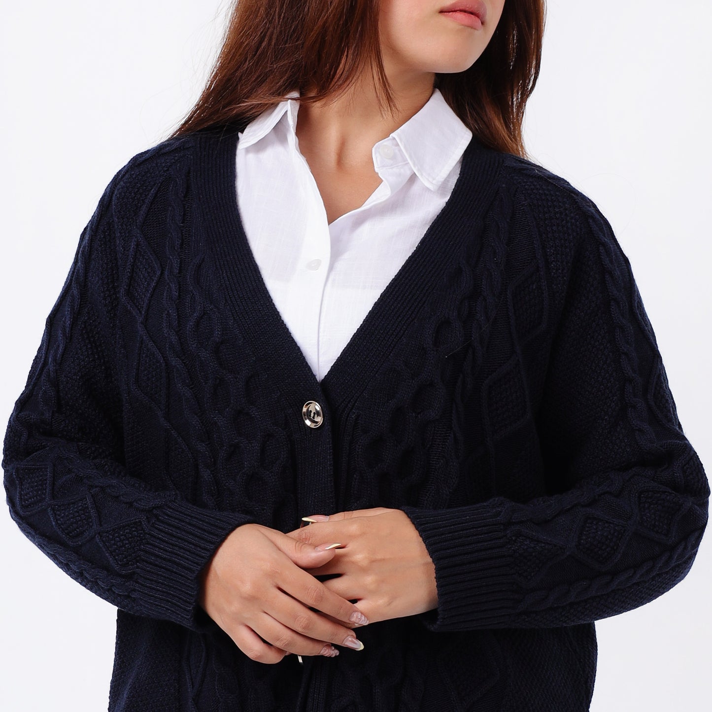 Women's Oversized Button Up Knit Cardigan