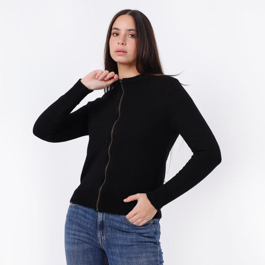 Women's Zip-Up Knitted Jacket