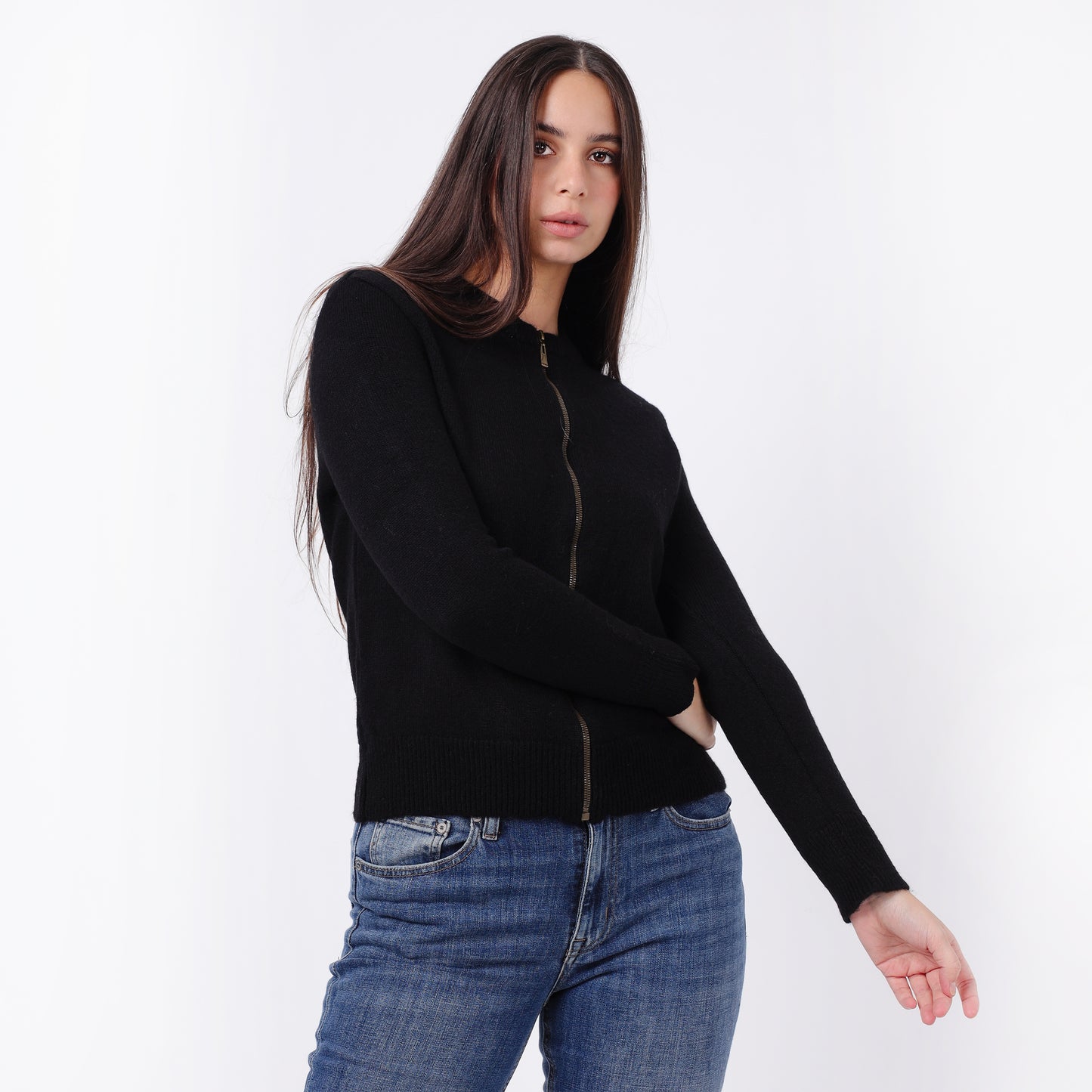 Women's Zip-Up Knitted Jacket