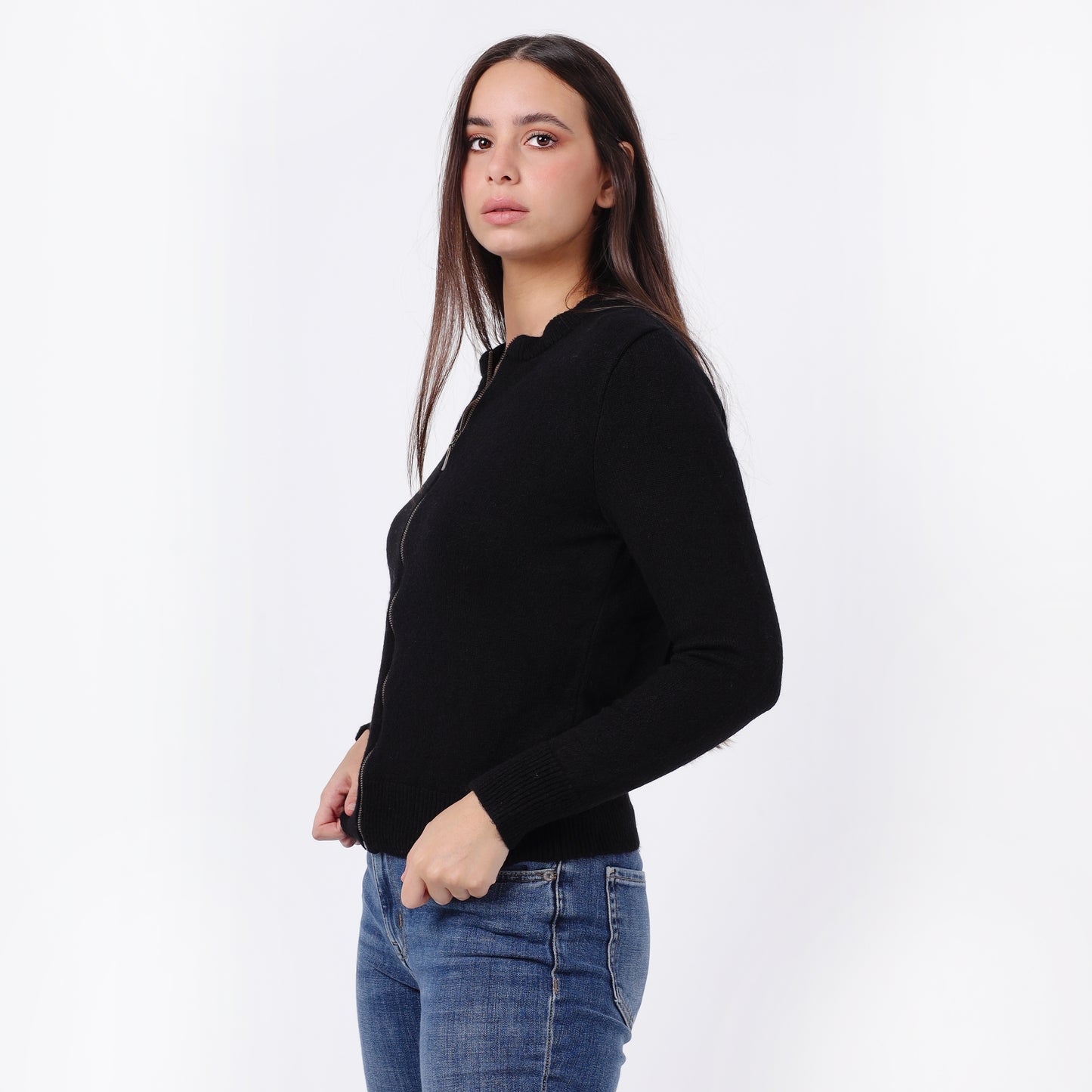 Women's Zip-Up Knitted Jacket