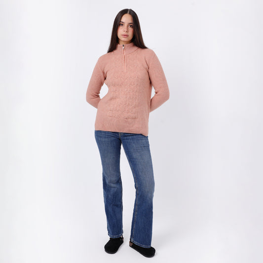 Women’s Half Zip Knitted Sweater