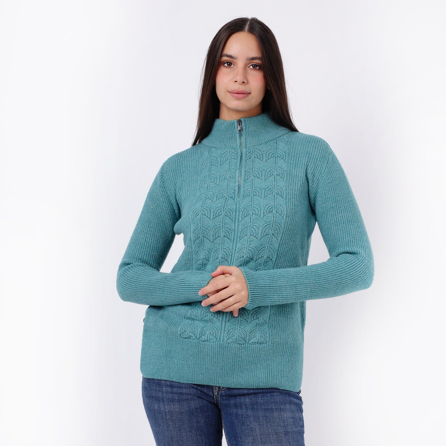 Women’s Half Zip Knitted Sweater