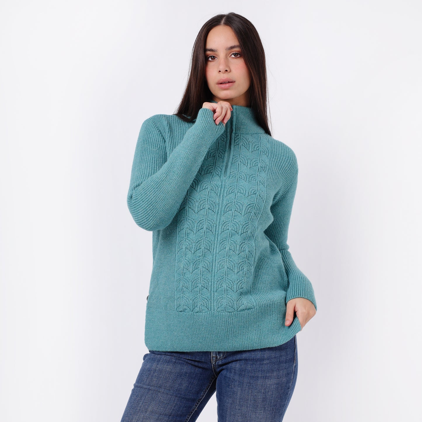 Women’s Half Zip Knitted Sweater