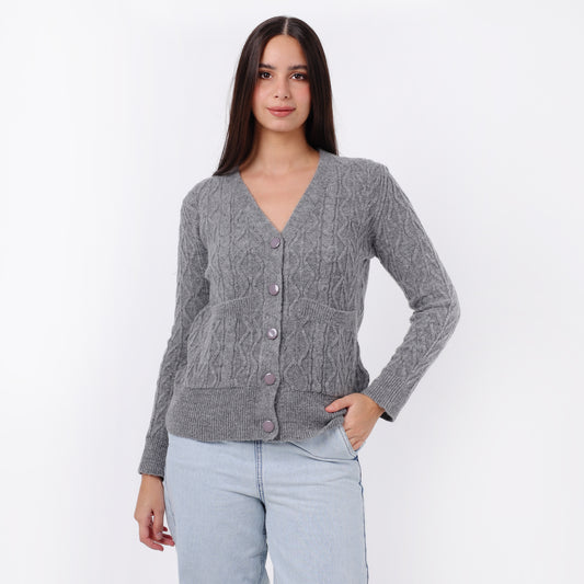 Women’s V-Neck Knitted  Cardigan