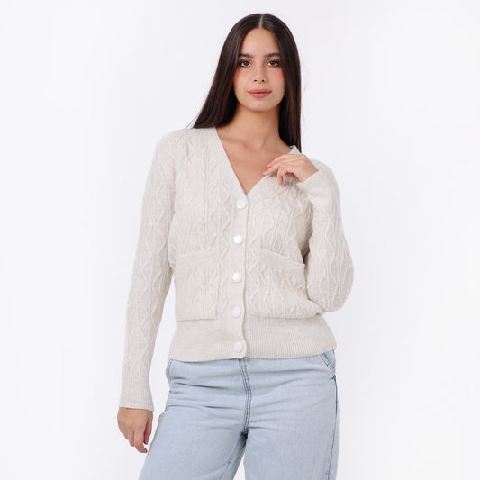 Women’s V-Neck Knitted  Cardigan