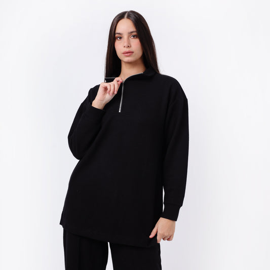 Women's Relaxed Fit Half-Zip Sweatshirt