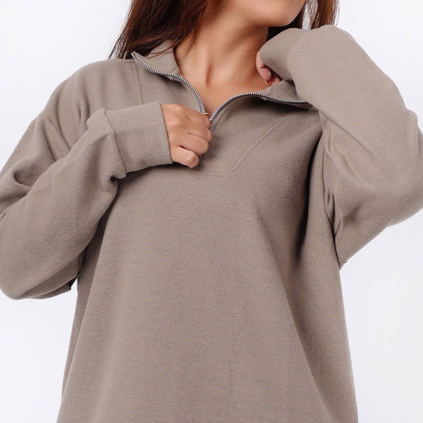 Women's Relaxed Fit Half-Zip Sweatshirt