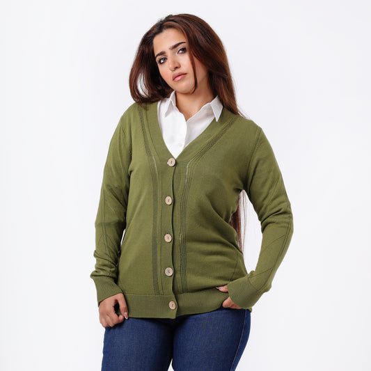 Women's Button-Up Knitted Cardigan