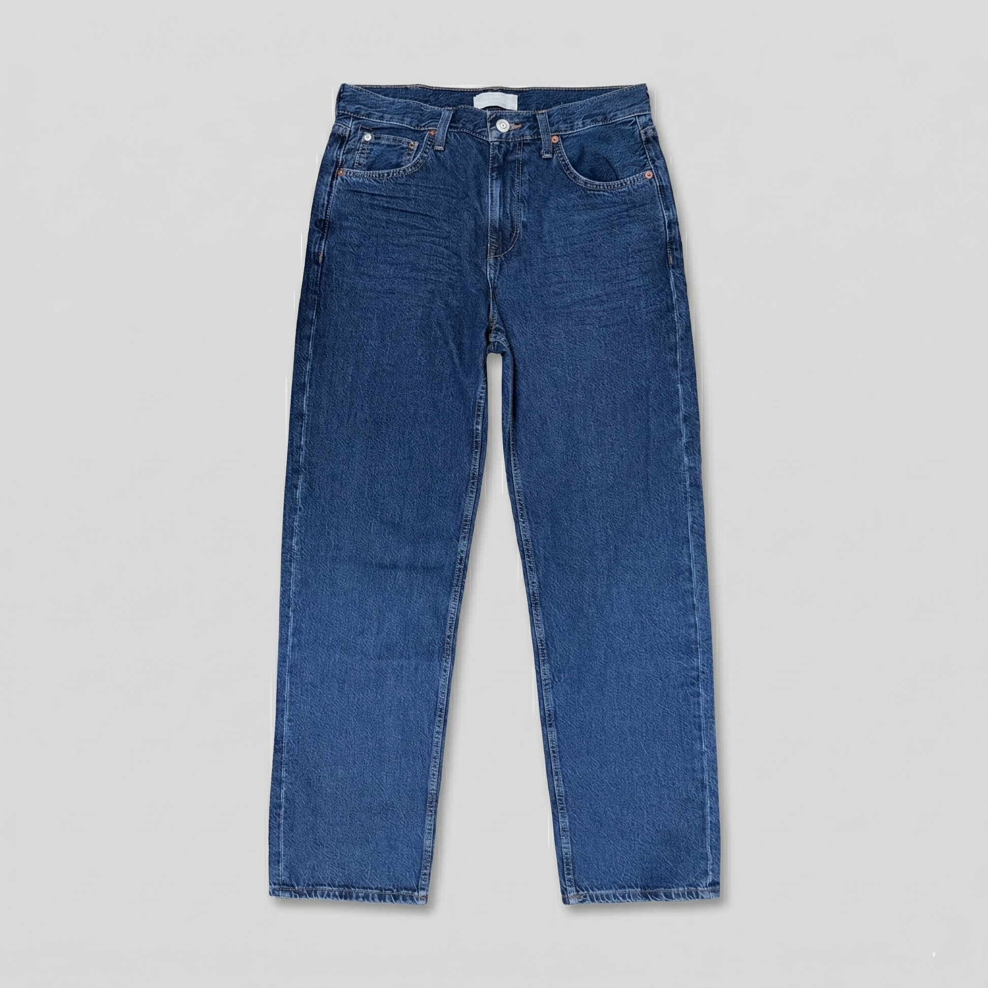 mens relaxed fit denim jeans comfortable casual pants front view