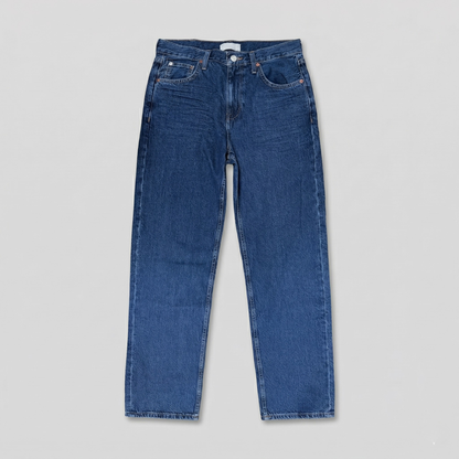 mens relaxed fit denim jeans comfortable casual pants front view