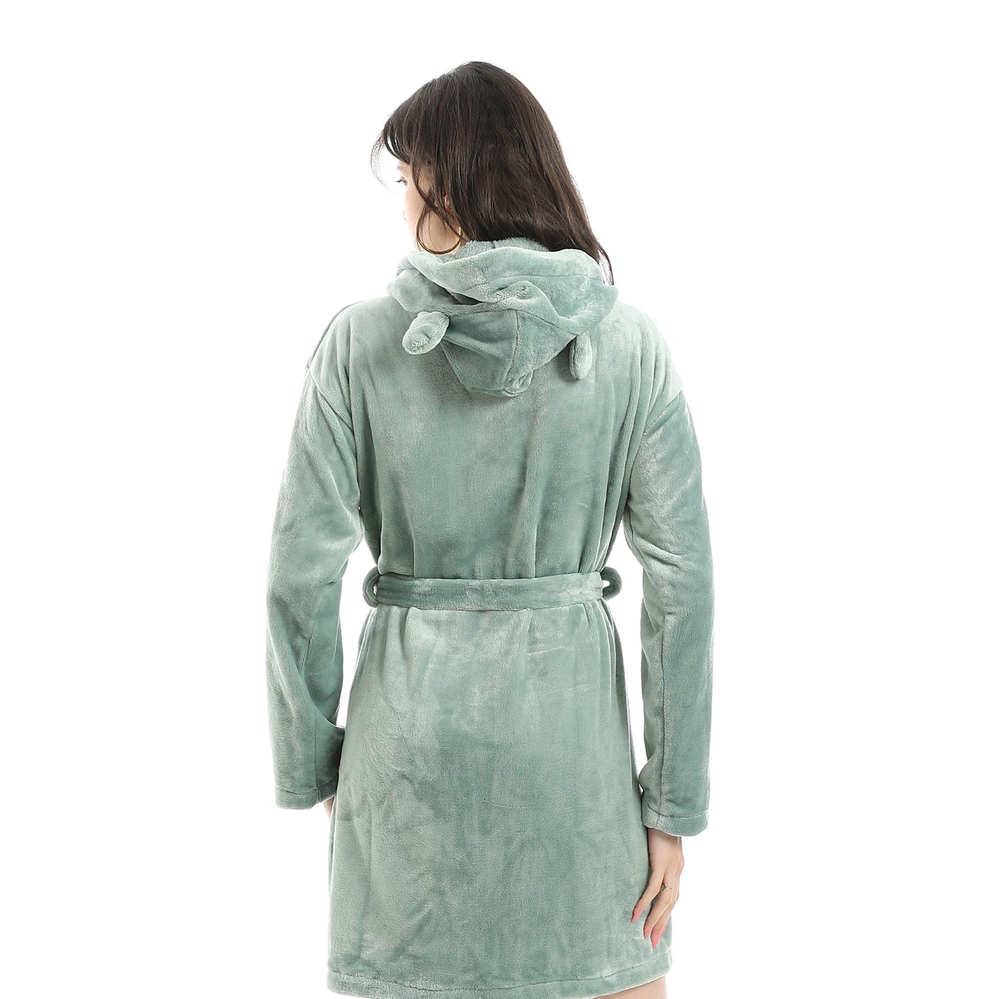 Women's Short Polar Hooded Sleeping gown