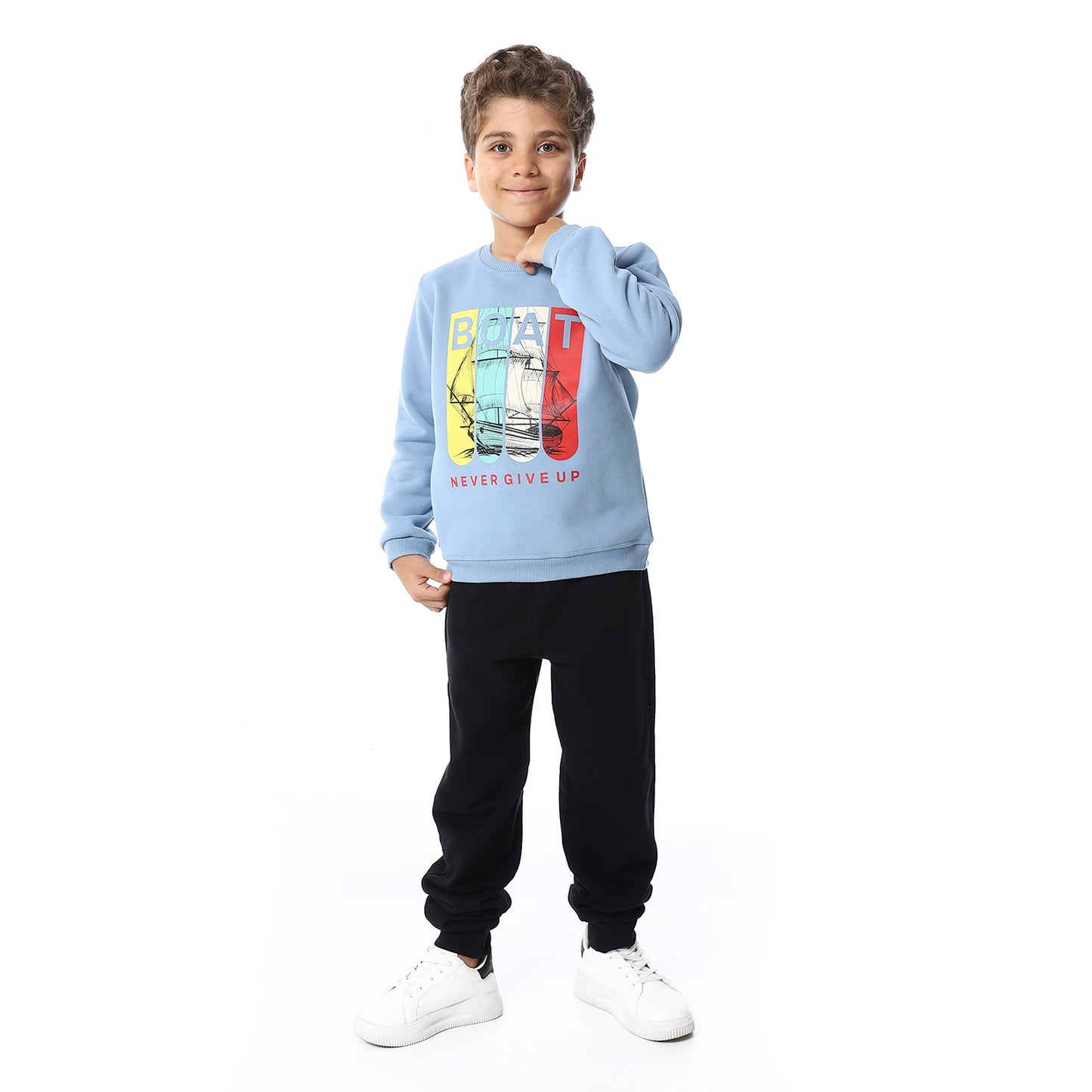 Boys Melton Printed Sweatshirt