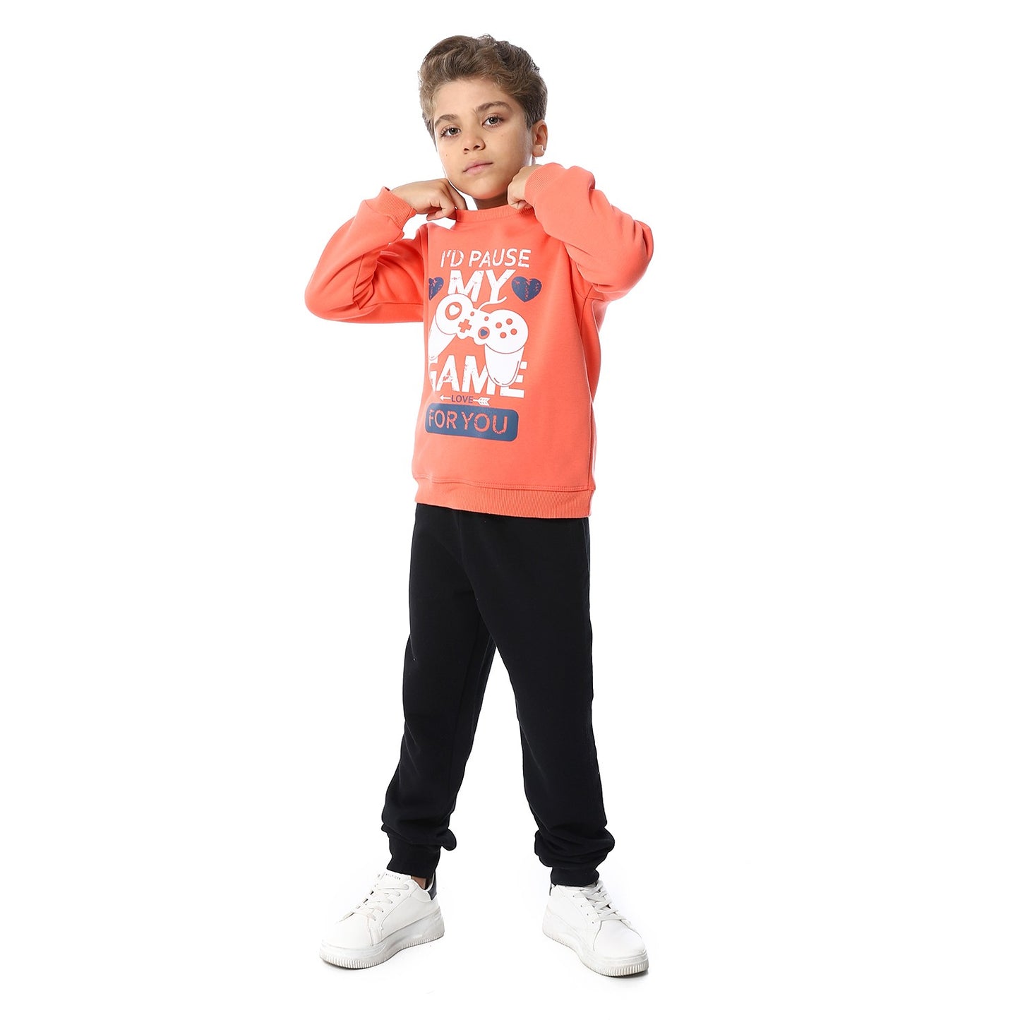 Boys Melton Printed Sweatshirt