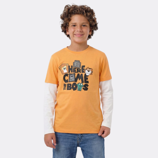 Boys Long Sleeve Cotton T-Shirt