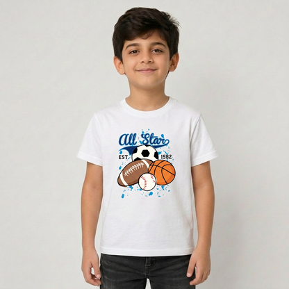 Boys Cotton Printed T-Shirt