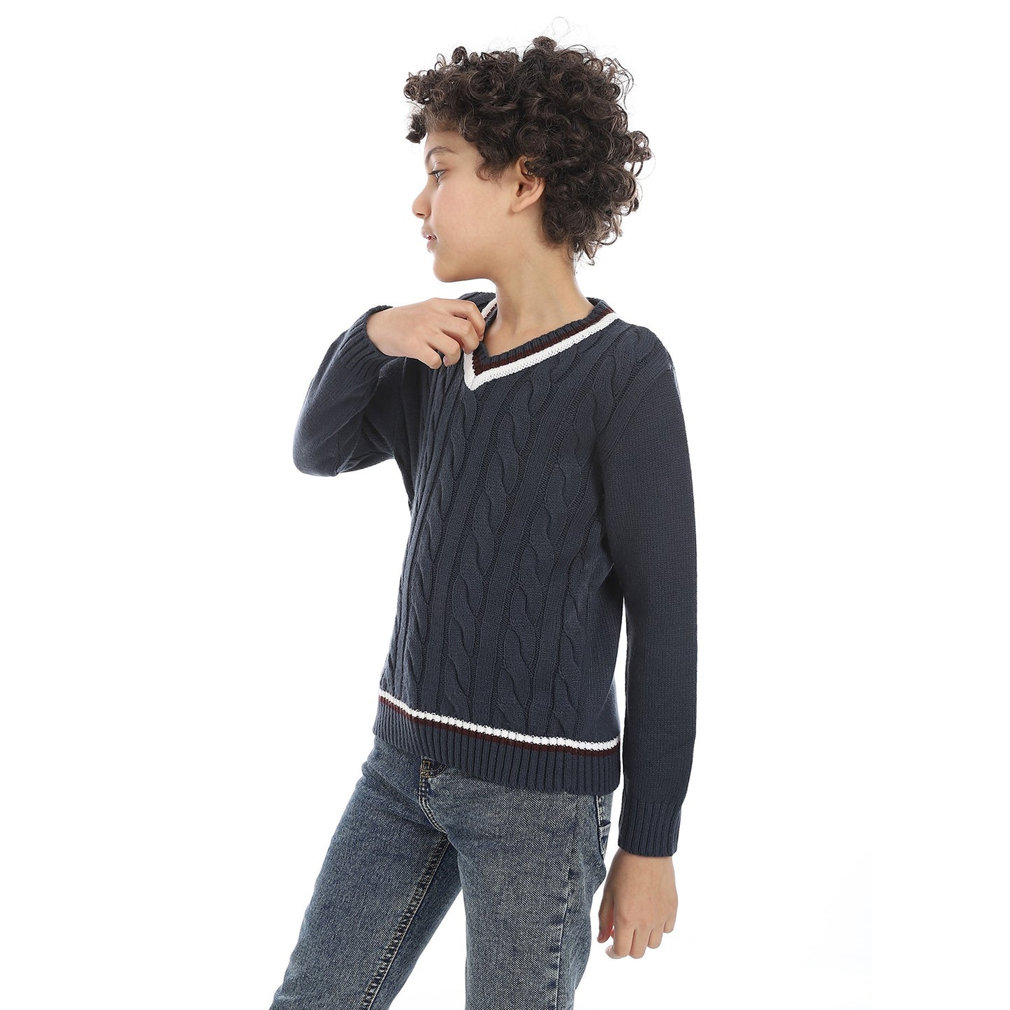 Boys V Neck Pullover
