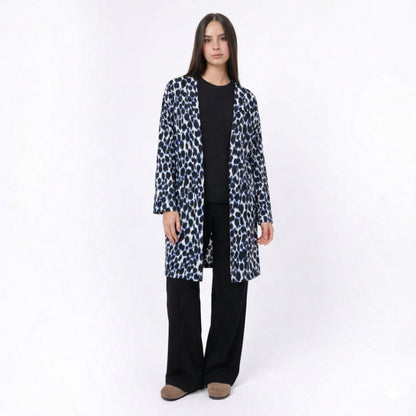 Women's Printed Kimono Cardigan with Belt