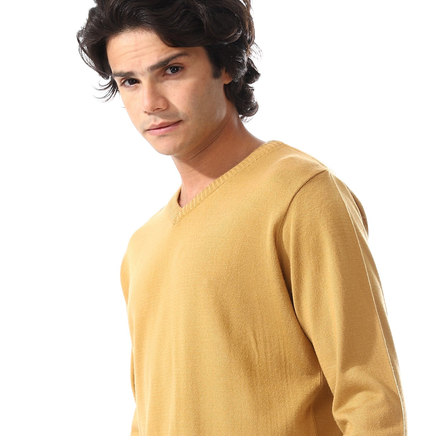 Mens V-Neck Plain Sweater