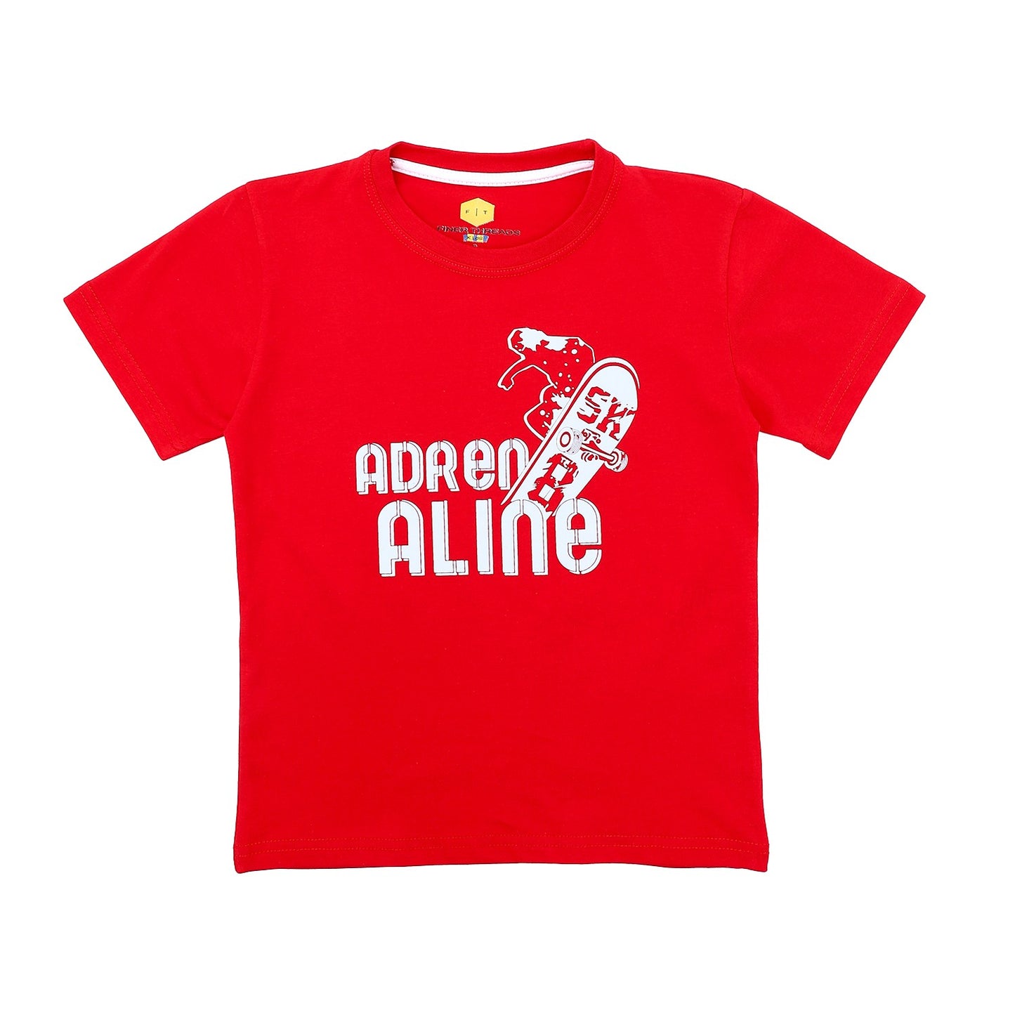 Boys cotton round neck printed T-Shirt