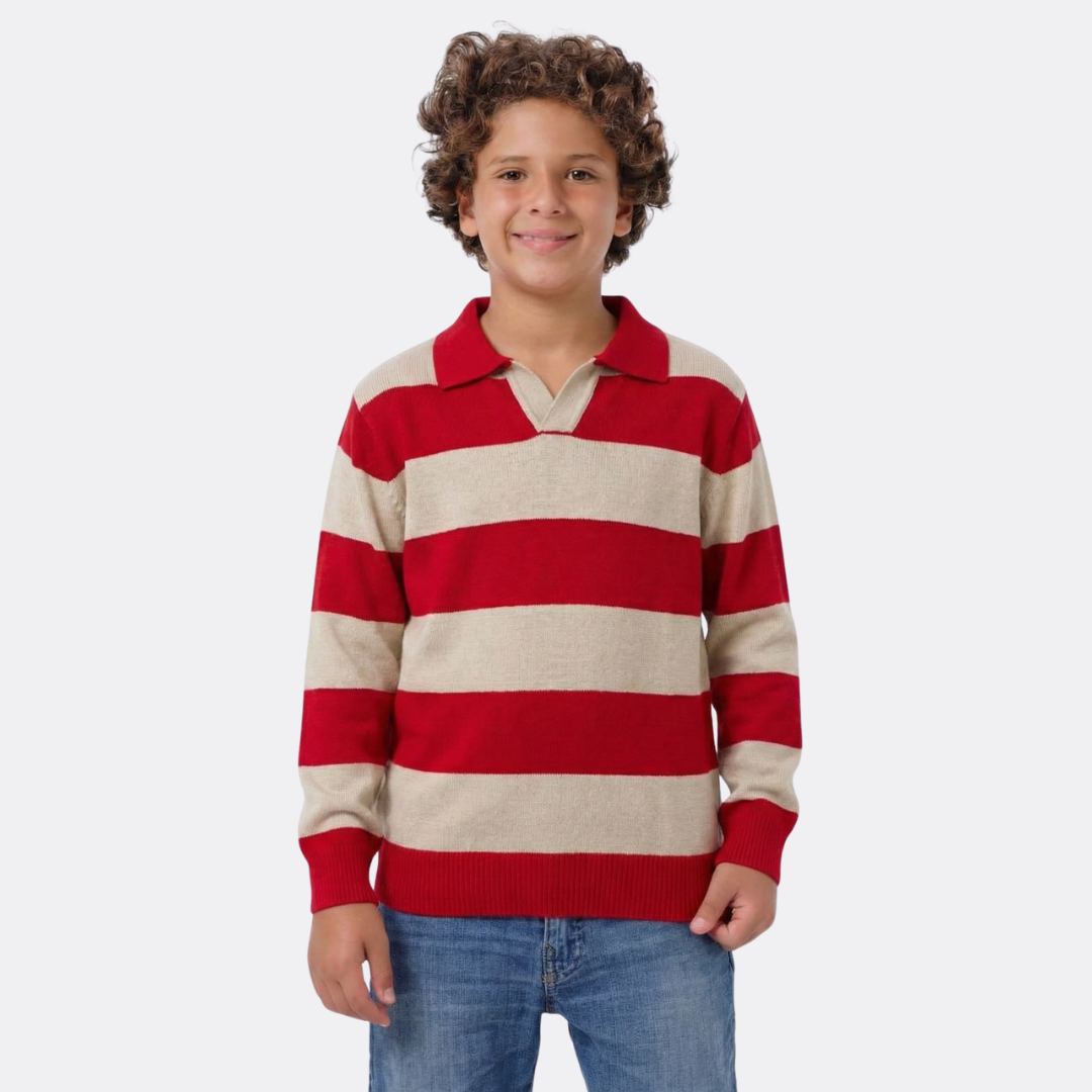 سُترة صوفية بياقة دائرية للأولاد