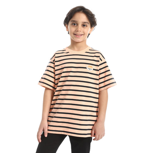 Boys Cotton Striped T-Shirt