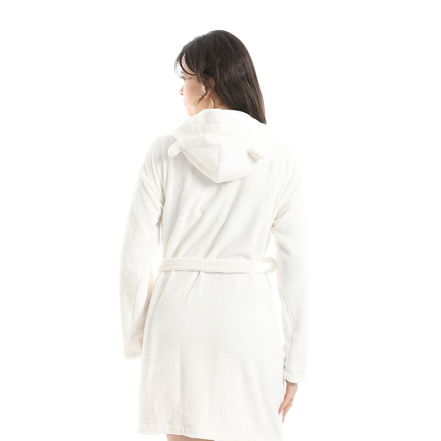 Women's Short Polar Hooded Sleeping gown
