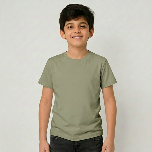 Boys Plain Cotton T-Shirt