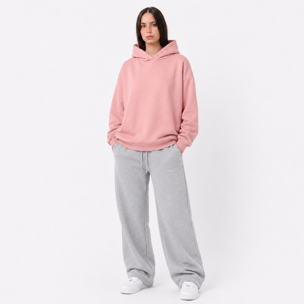 Women’s Winter Wide-Leg Solid Sweatpants