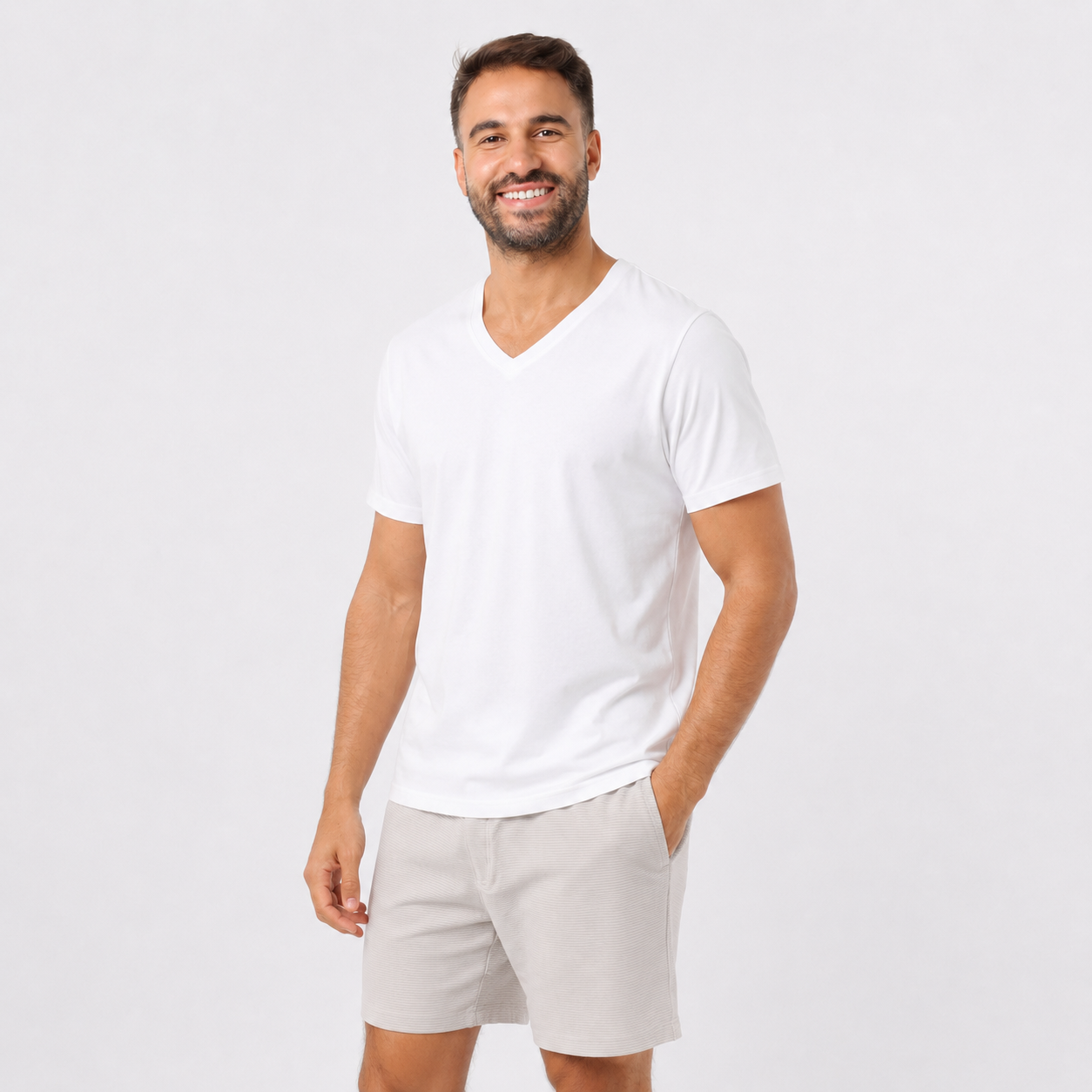 Men’s Plain V-Neck T-Shirt