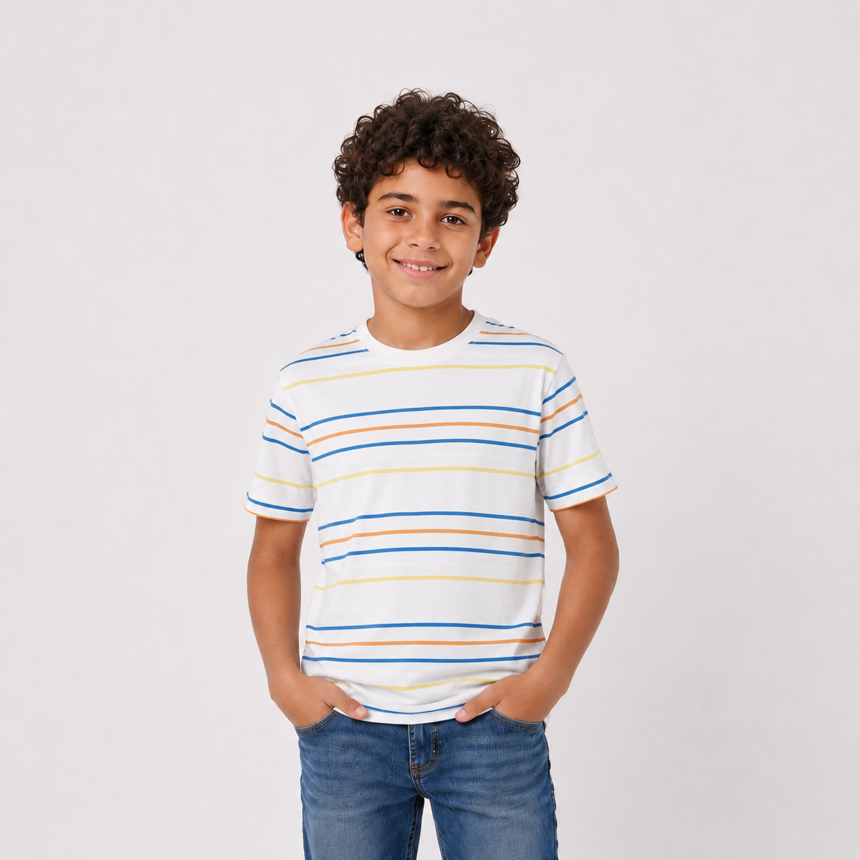 Boys Striped Short Sleeve T-Shirt