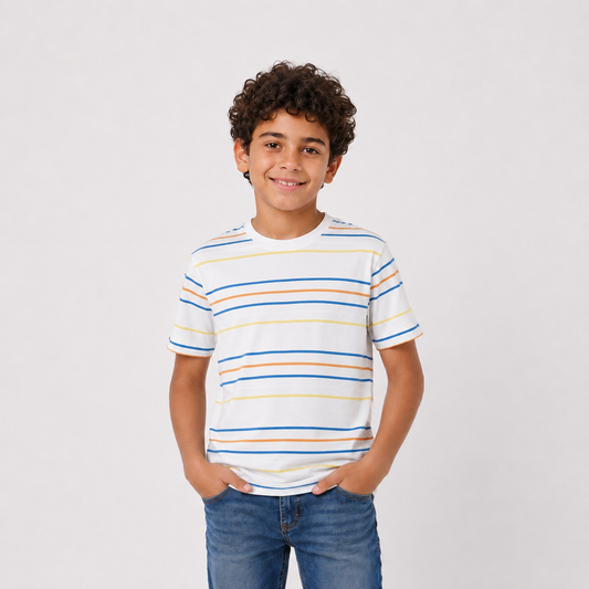 Boys Striped Short Sleeve T-Shirt