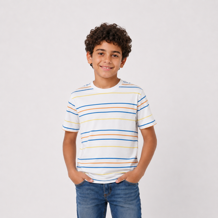 Boys Striped Short Sleeve T-Shirt