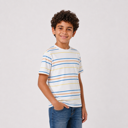 Boys Striped Short Sleeve T-Shirt