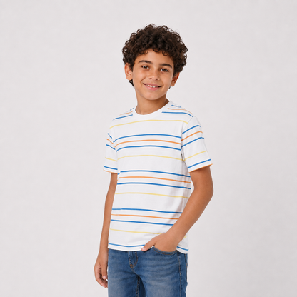 Boys Striped Short Sleeve T-Shirt