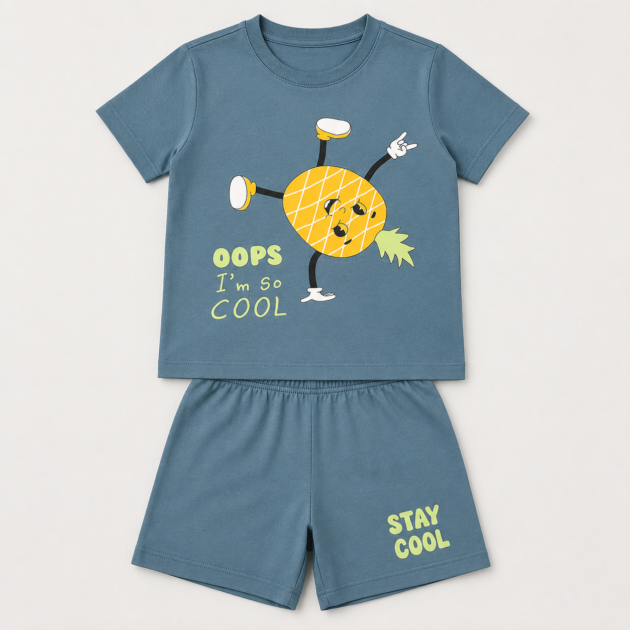 Kids Printed T-Shirt & Shorts Set