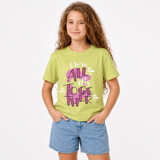 Girls Cotton Printed T-Shirt