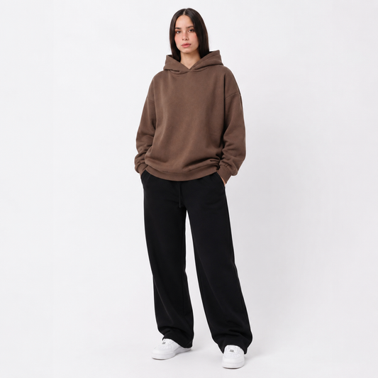 Women’s Winter Wide-Leg Solid Sweatpants