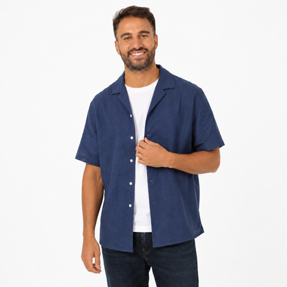 Men’s Linen Short-Sleeve Shirt