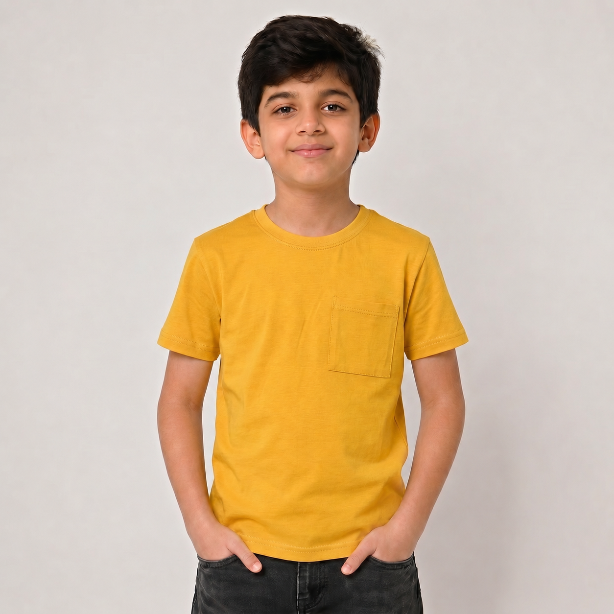 Boys Plain T-Shirt with Pocket